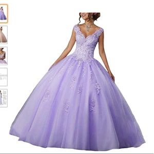 Lavender Prom/Quince Tulle Dress